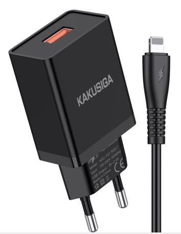 KAKUSIGA KSC-781 single port smart charger set (EU)(Lightning)