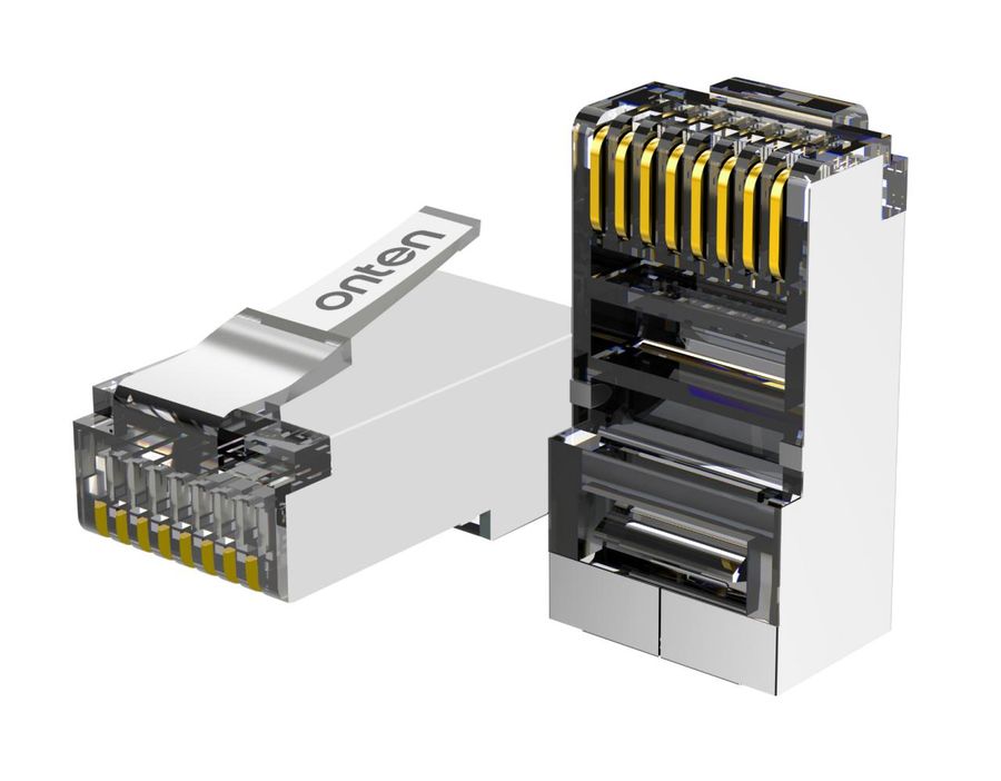 ONTEN OTN-E551+ RJ45 ConnectorShielded Ethernet Cable Connector Cat 5e/5
