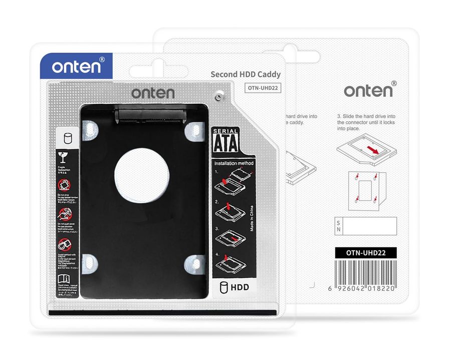 ONTEN OTN-UHD22 9.5mm SATA Laptop HDD Caddy 9.5mm SATA
