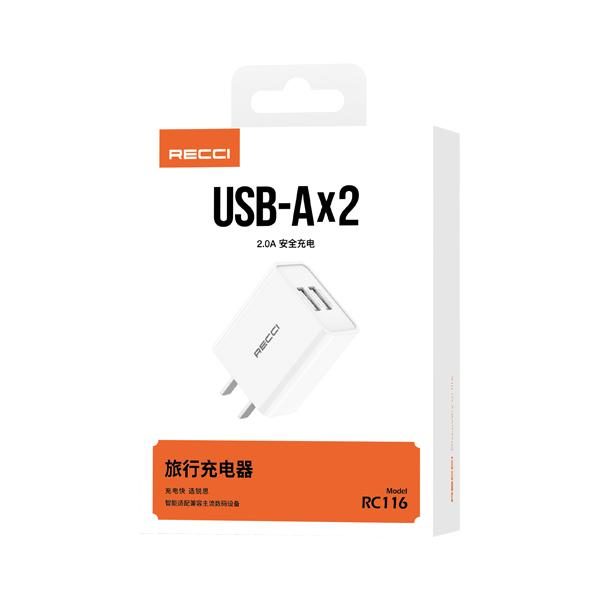 RECCI RC116 Travel charger Cn/us PLUG