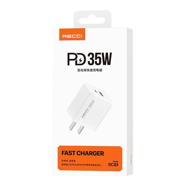 RECCI RC83 35W Digital Display Fast Charger Cn/us PLUG