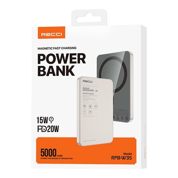 RECCI RPB-W35 Power BANK 15W Magnetic wireless charger