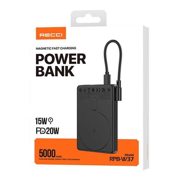 RECCI RPB-W37 Power BANK 15W Magnetic wireless charger