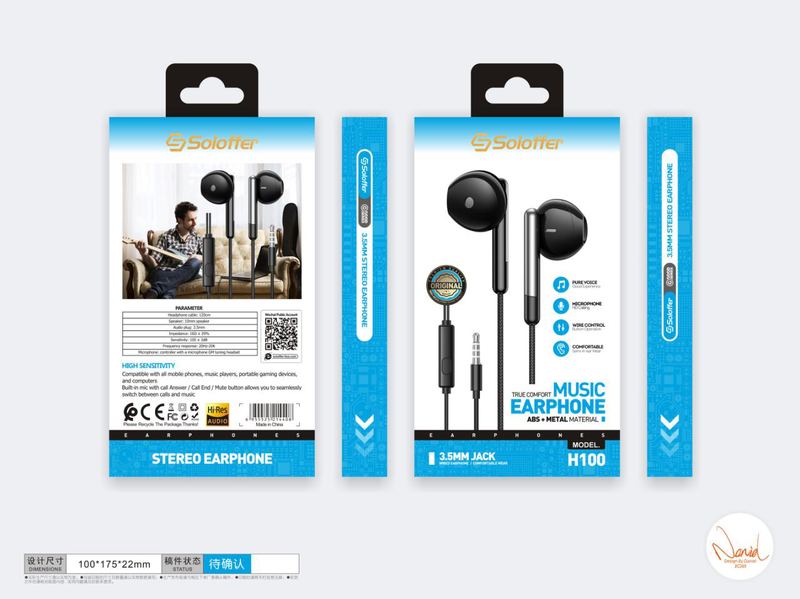 SOLOFFER H100 3.5MM Wired earphones